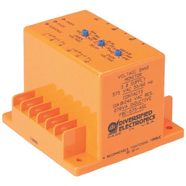 PBE Series True RMS 3-Phase Sequence Voltage Band Monitor Relay, Diversified, Mfr#: PBE-230-ASE